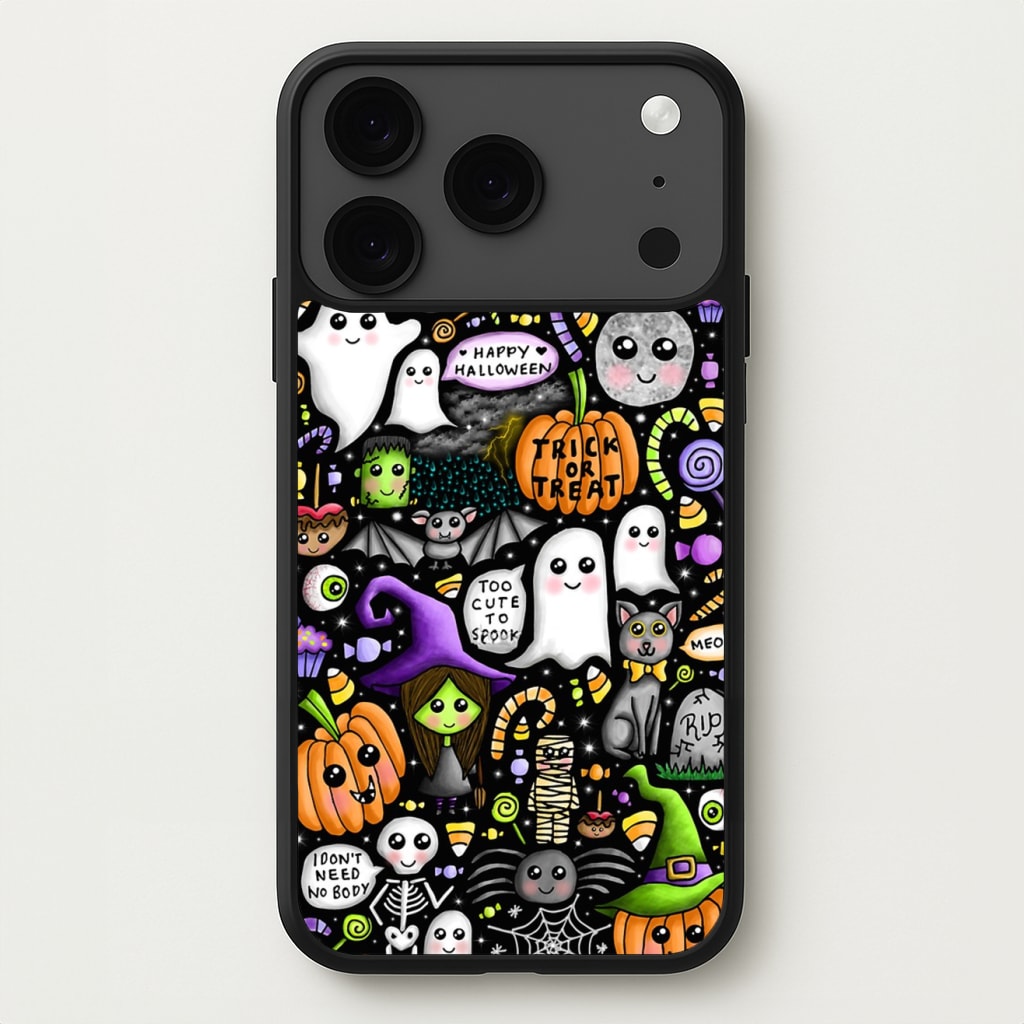 Colourful Halloween Pattern Phone Case for iPhone 17 Pro Max