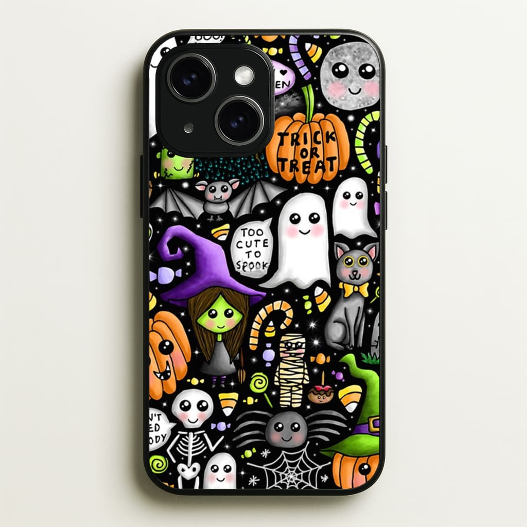 Colourful Halloween Pattern - Phone Case for iPhone 15