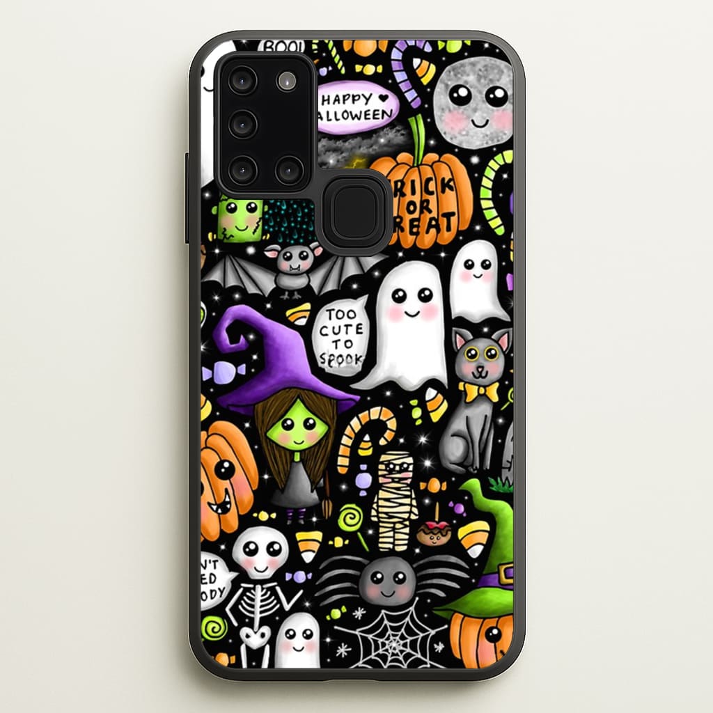 Colourful Halloween Pattern - Phone Case for Galaxy A21s