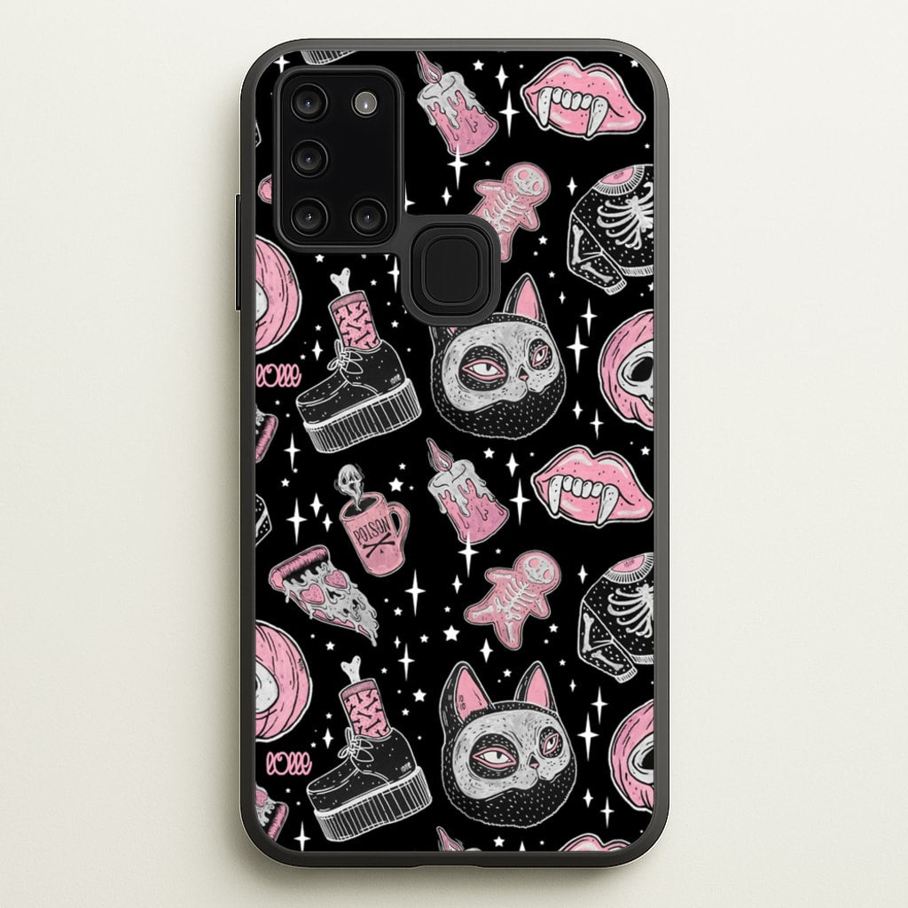 Spooks or Creeps Halloween - Phone Case for Galaxy A21s