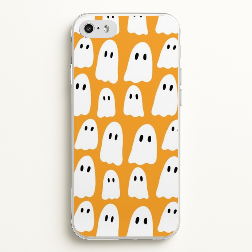 Orange Ghost Halloween Pattern - Phone Case for iPhone 5 / 5s / SE 2016