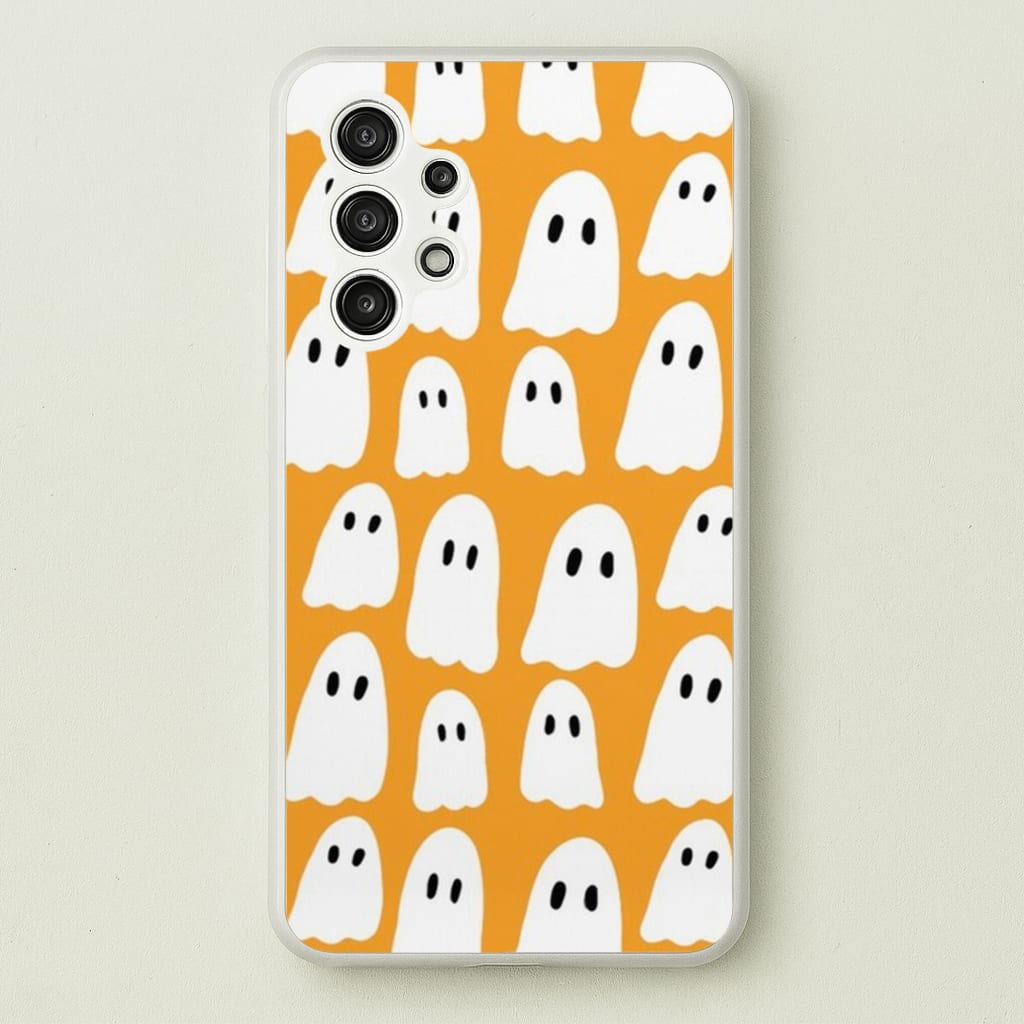 Orange Ghost Halloween Pattern - Phone Case for Galaxy A13