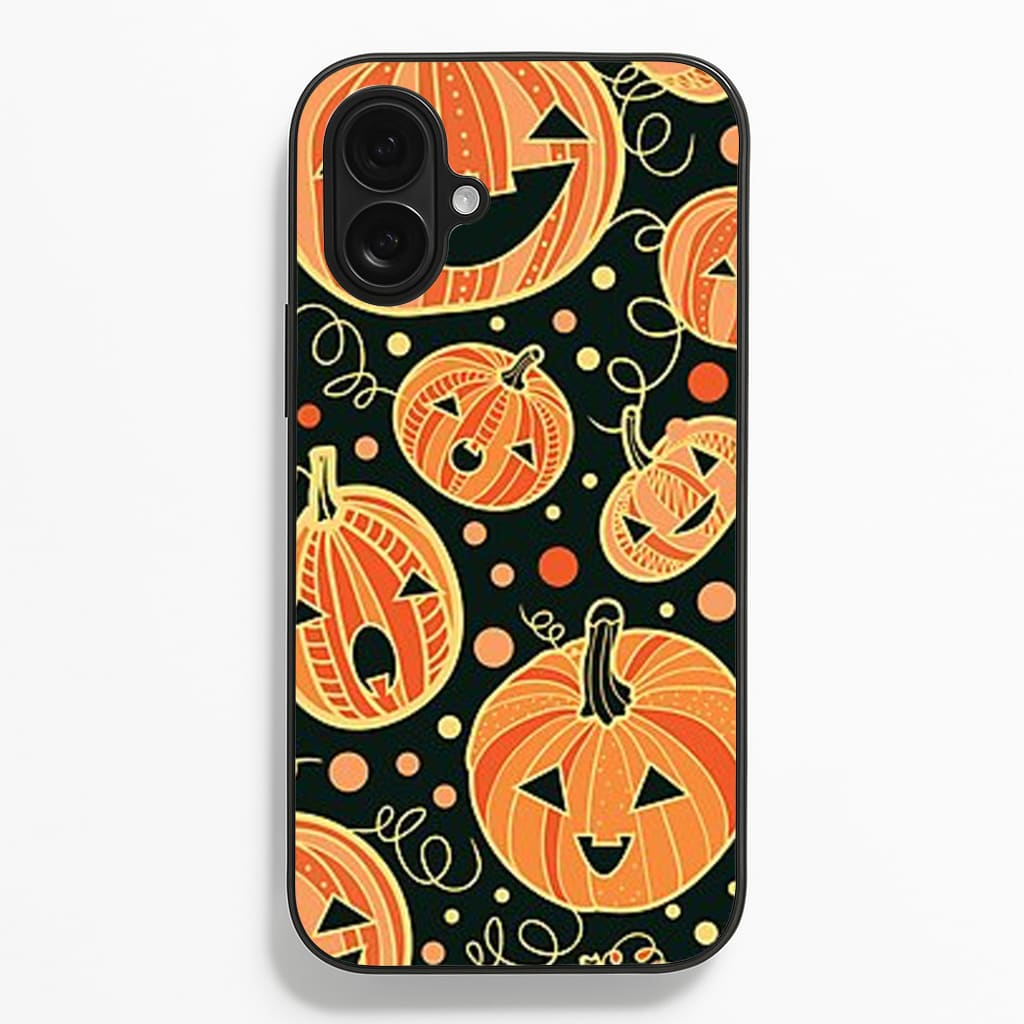 Pumpkin Pattern - Halloween Phone Case for iPhone 16 Plus