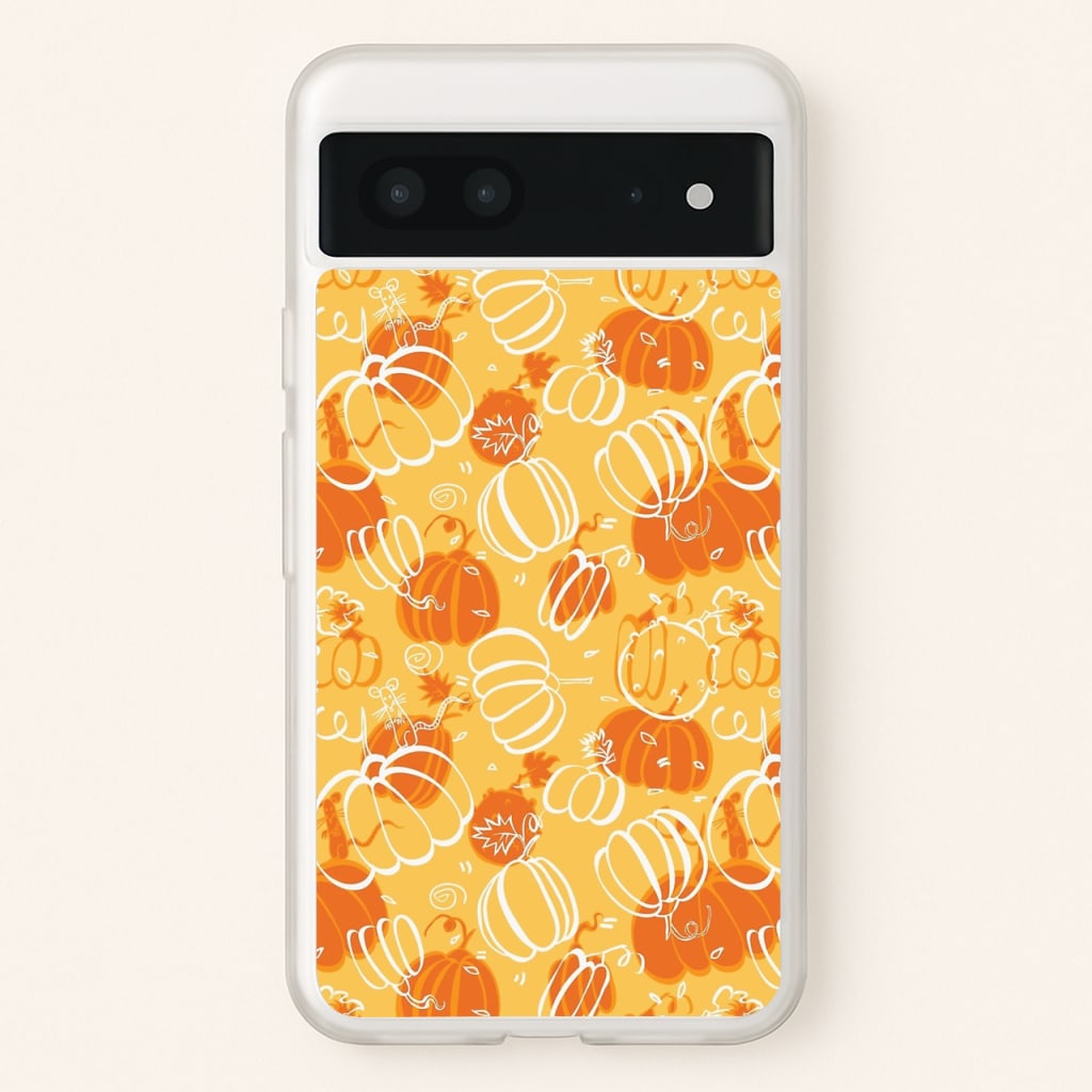 Drawn Pumpkin Pattern - Phone Case for Google Pixel 7