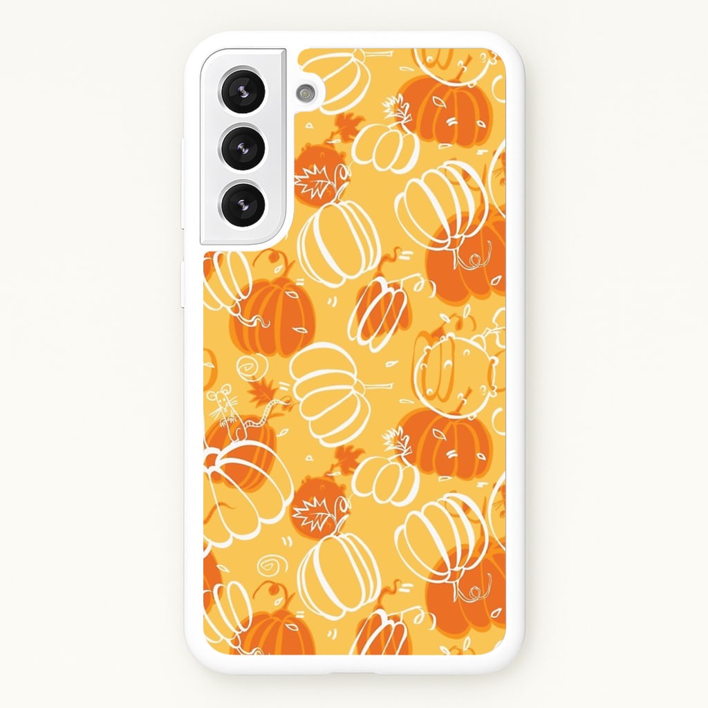Drawn Pumpkin Pattern - Phone Case for Galaxy S22 Plus