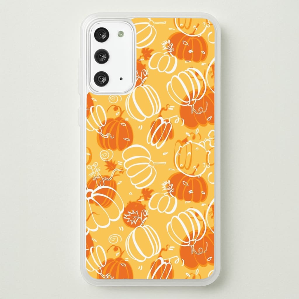 Drawn Pumpkin Pattern - Phone Case for Galaxy Note 20