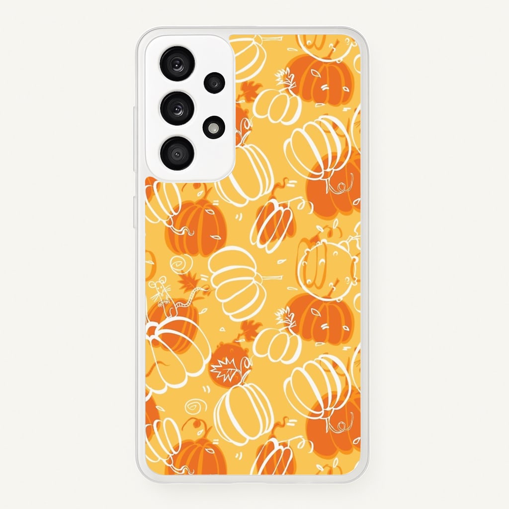 Drawn Pumpkin Pattern - Phone Case for Galaxy A53
