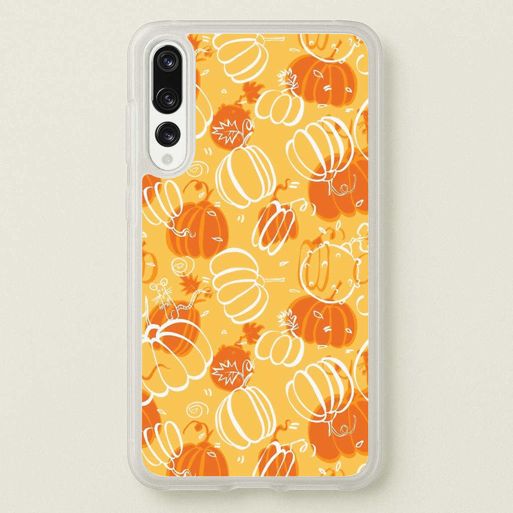 Drawn Pumpkin Pattern - Phone Case for Huawei P20 Pro