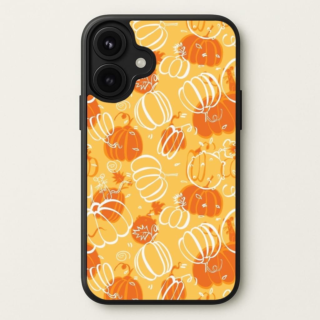 Drawn Pumpkin Pattern Phone Case for iPhone 17