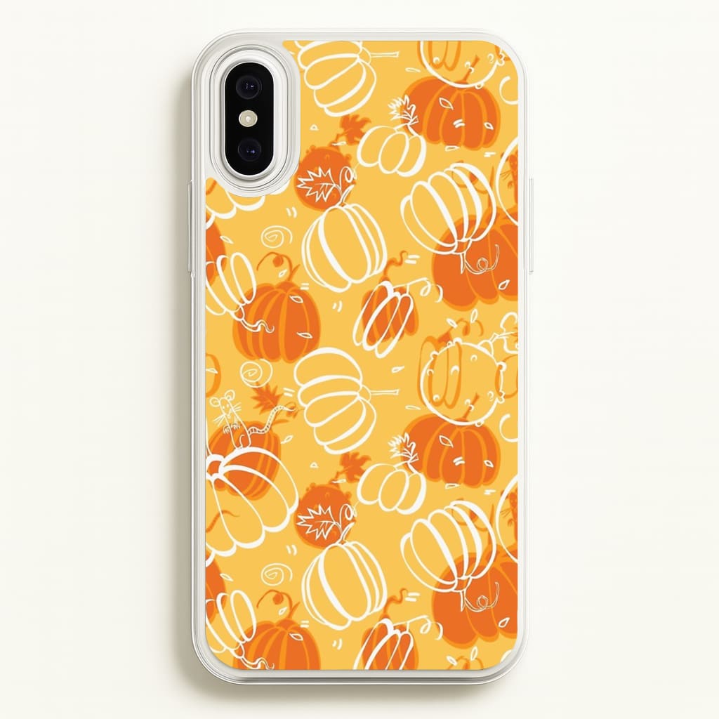 Drawn Pumpkin Pattern - Phone Case for iPhone XS Max