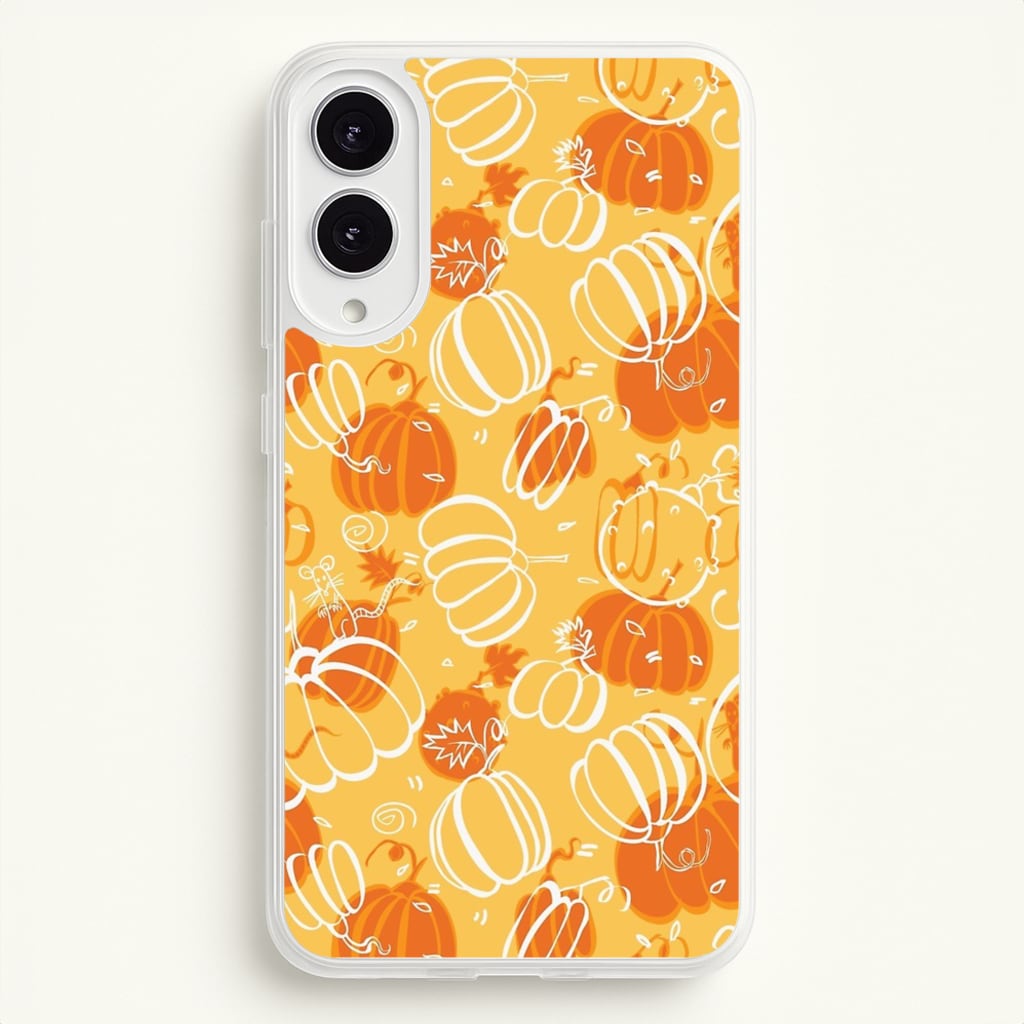 Drawn Pumpkin Pattern - Phone Case for Galaxy S25 Edge