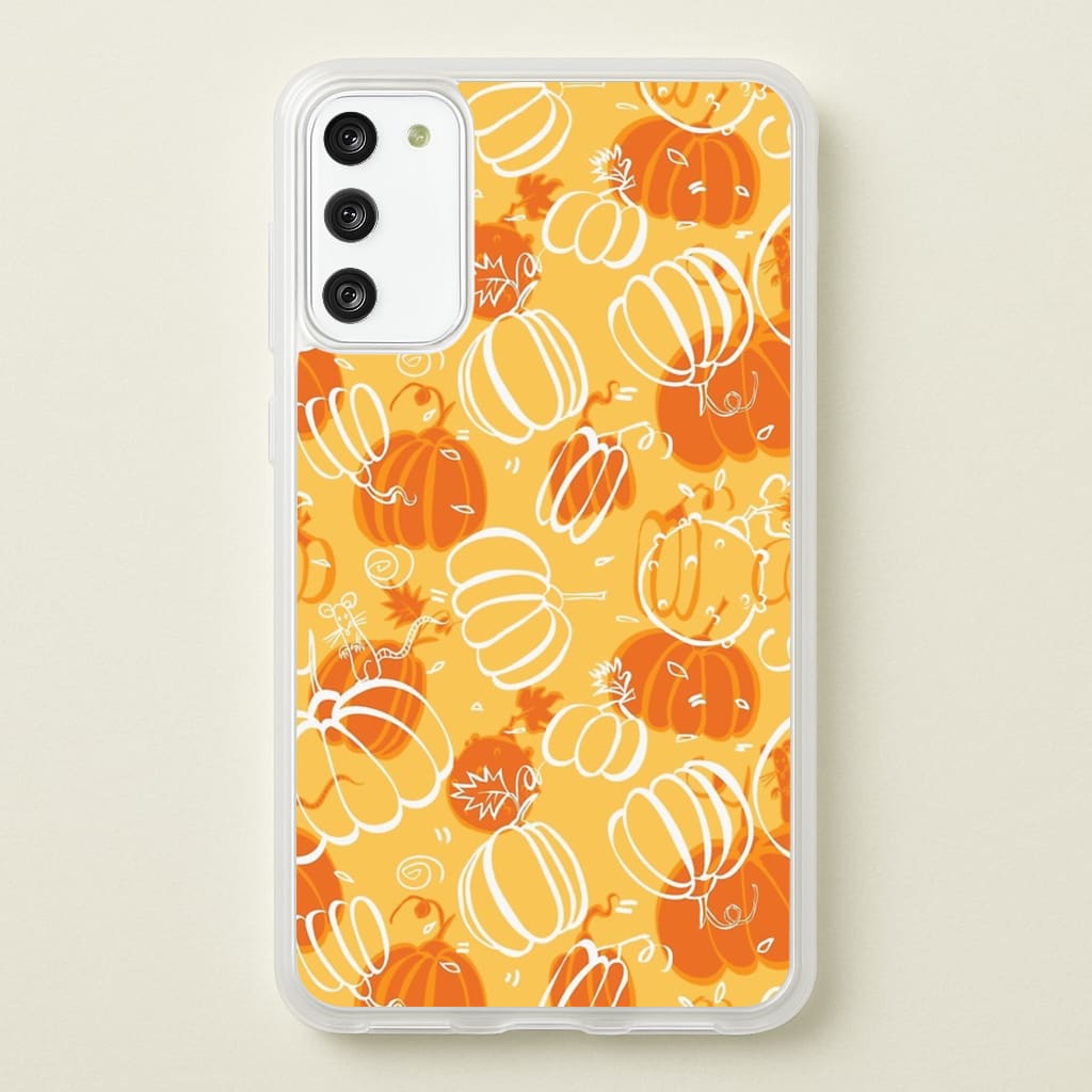 Drawn Pumpkin Pattern - Phone Case for Galaxy S20