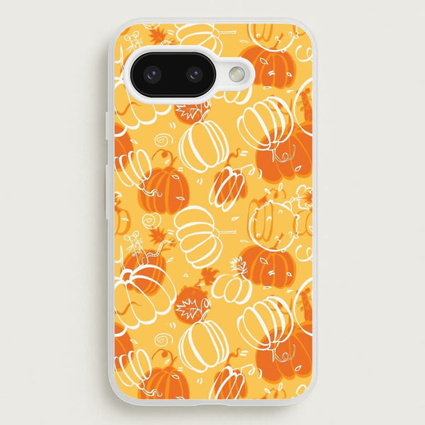 Drawn Pumpkin Pattern - Phone Case for Google Pixel 9a