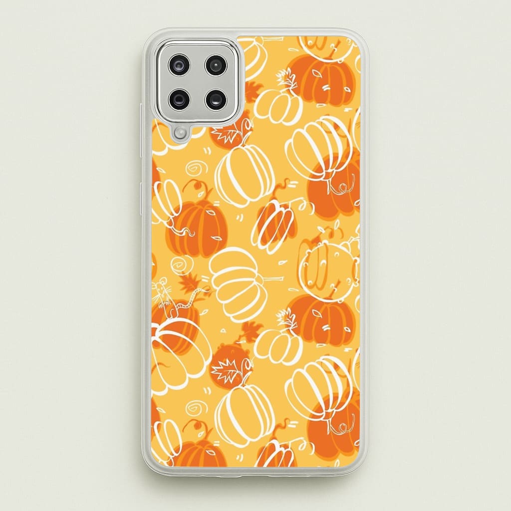 Drawn Pumpkin Pattern - Phone Case for Galaxy A12