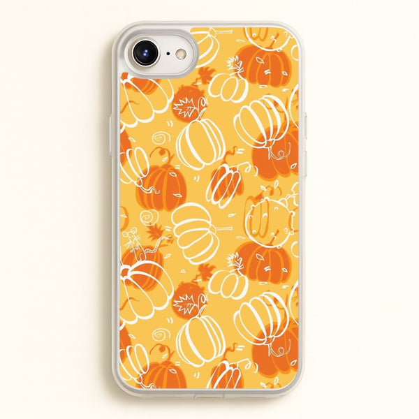 Drawn Pumpkin Pattern - Phone Case for iPhone 6 / 7 / 8 / SE