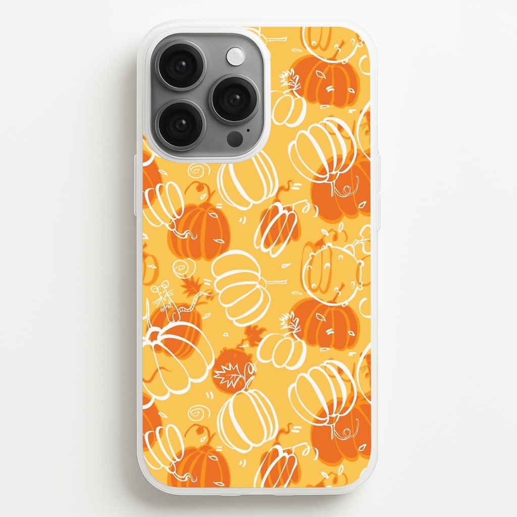 Drawn Pumpkin Pattern - Phone Case for iPhone 13 Pro Max