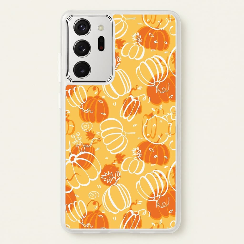 Drawn Pumpkin Pattern - Phone Case for Galaxy Note 20 Ultra