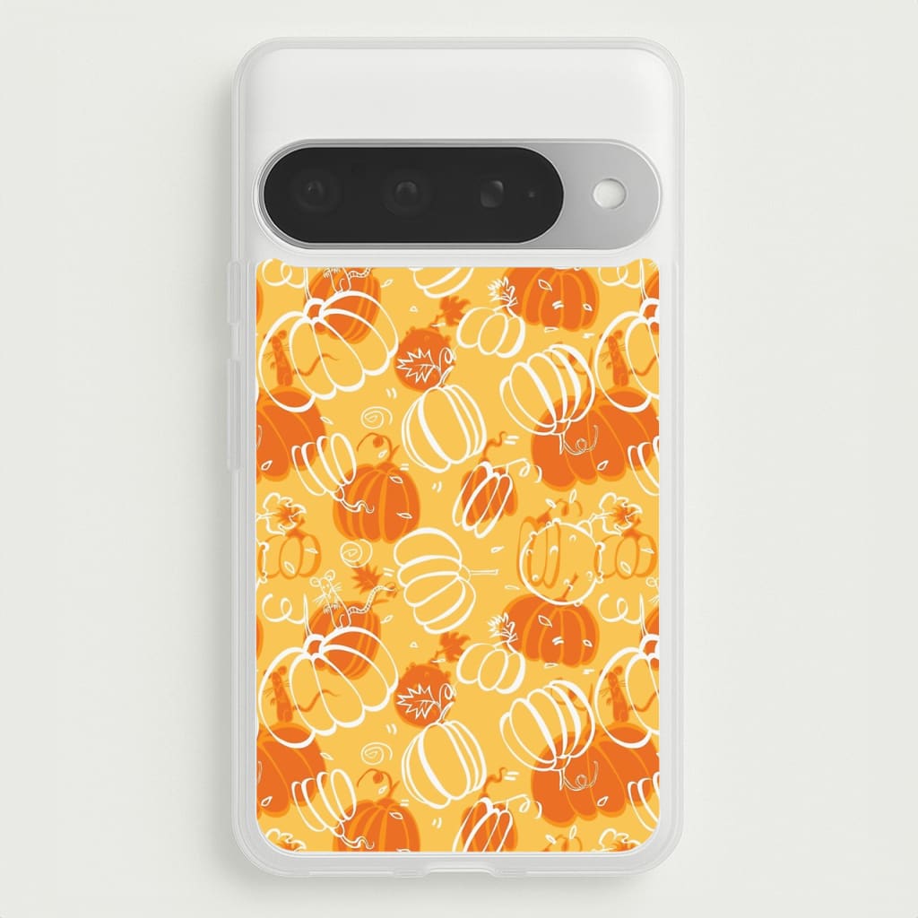 Drawn Pumpkin Pattern Phone Case for Google Pixel 10 Pro XL