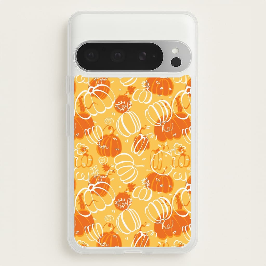 Drawn Pumpkin Pattern - Phone Case for Google Pixel 9 Pro XL