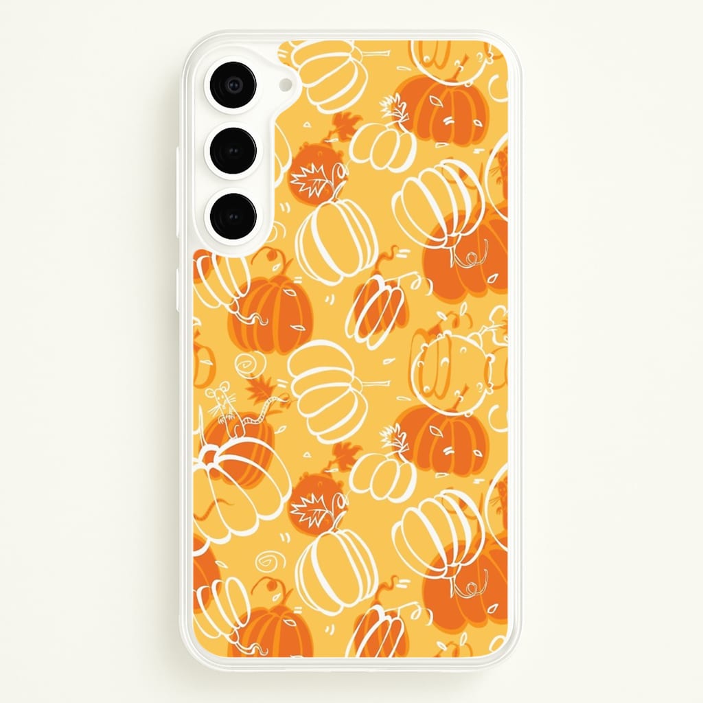 Drawn Pumpkin Pattern - Phone Case for Galaxy S23 Plus