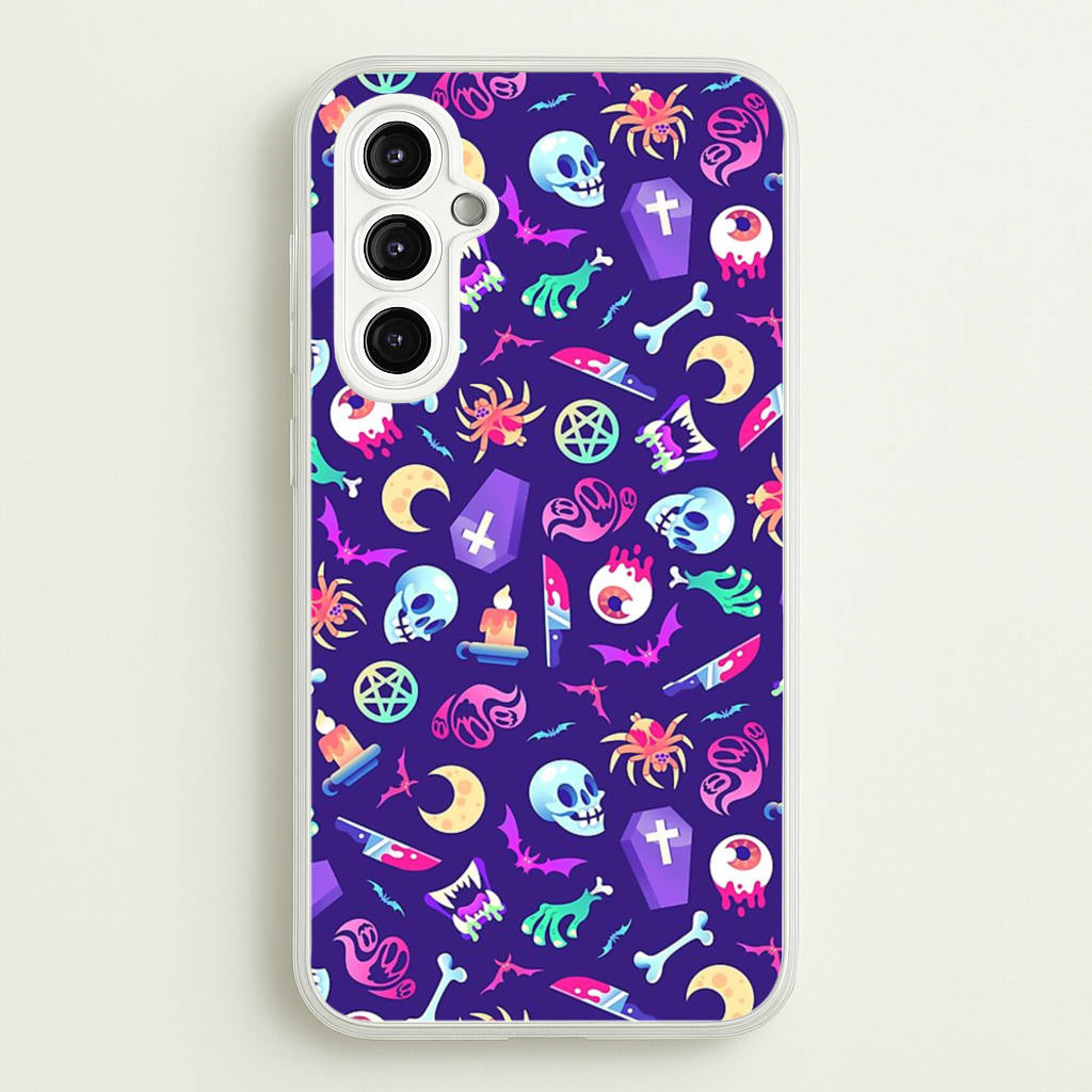 Horroriffic Halloween Pattern - Phone Case for Galaxy A14