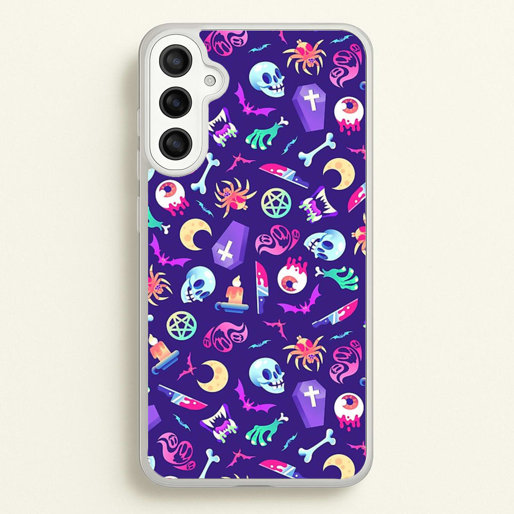 Horroriffic Halloween Pattern - Phone Case for Galaxy A34