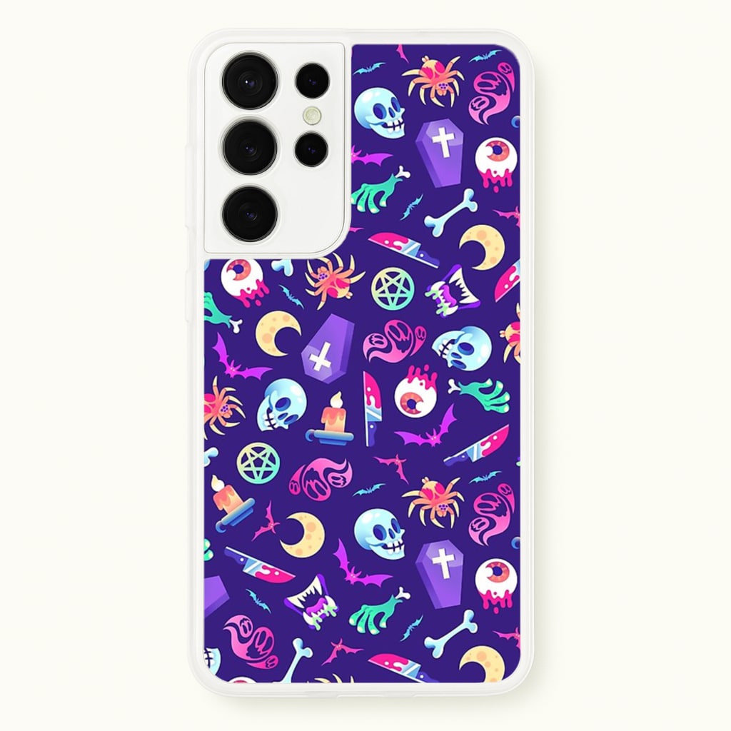 Horroriffic Halloween Pattern - Phone Case for Galaxy S21 Ultra