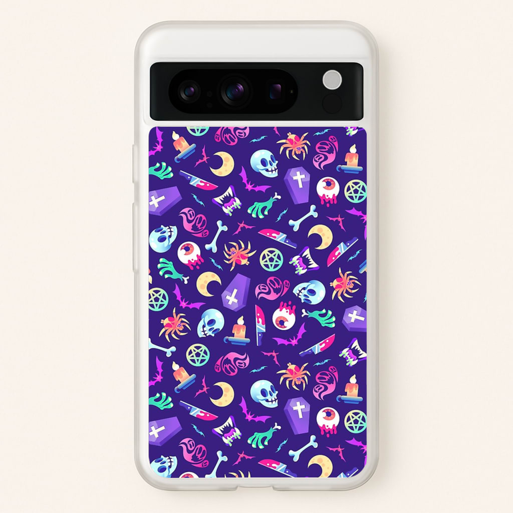 Horroriffic Halloween Pattern - Phone Case for Google Pixel 8 Pro
