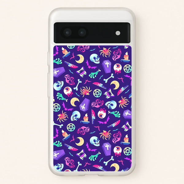 Horroriffic Halloween Pattern - Phone Case for Google Pixel 6a