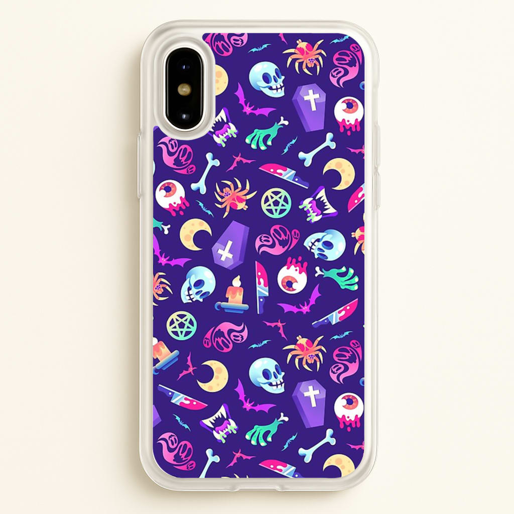 Horroriffic Halloween Pattern - Phone Case for iPhone X / XS