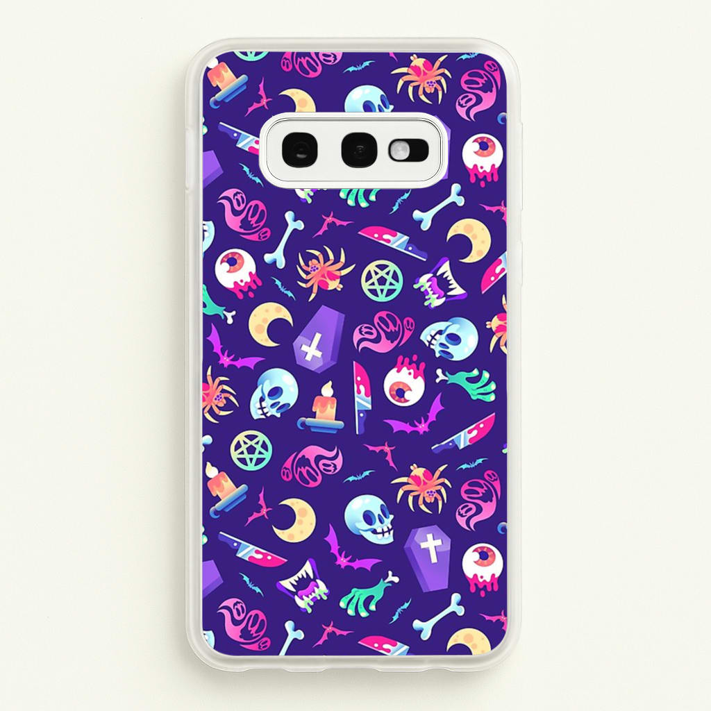 Horroriffic Halloween Pattern - Phone Case for Galaxy S10e