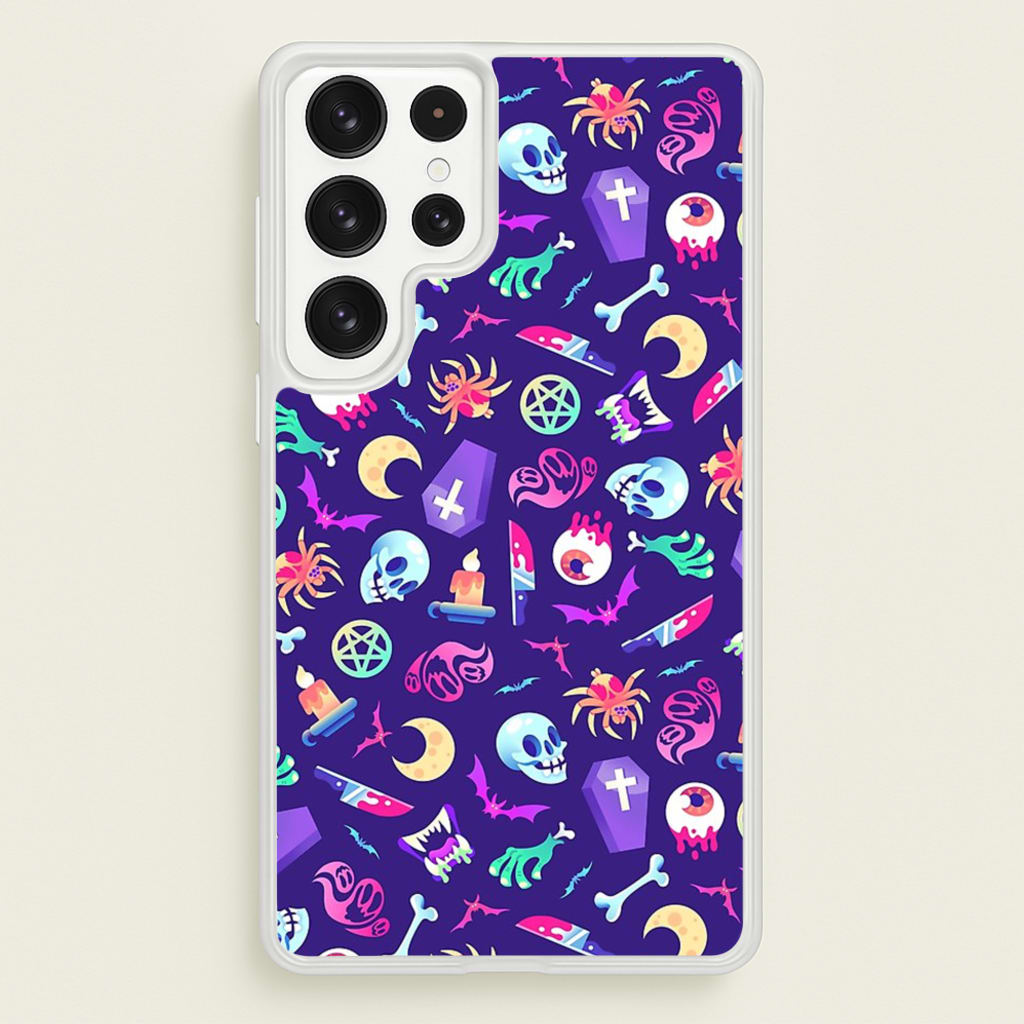Horroriffic Halloween Pattern - Phone Case for Galaxy S23 Ultra