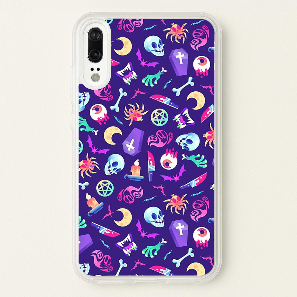 Horroriffic Halloween Pattern - Phone Case for Huawei P20