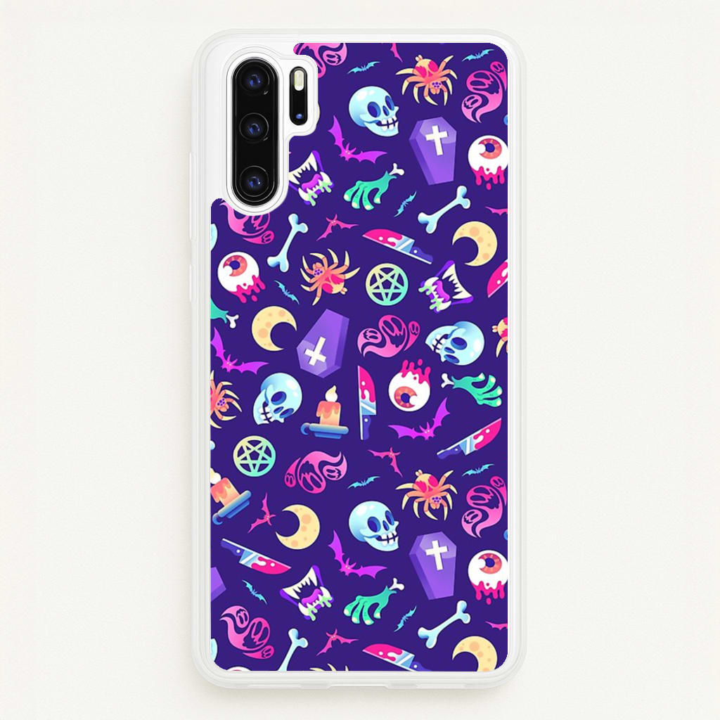 Horroriffic Halloween Pattern - Phone Case for Huawei P30 Pro