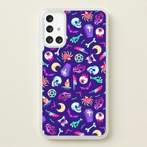 Horroriffic Halloween Pattern - Phone Case for Galaxy A71