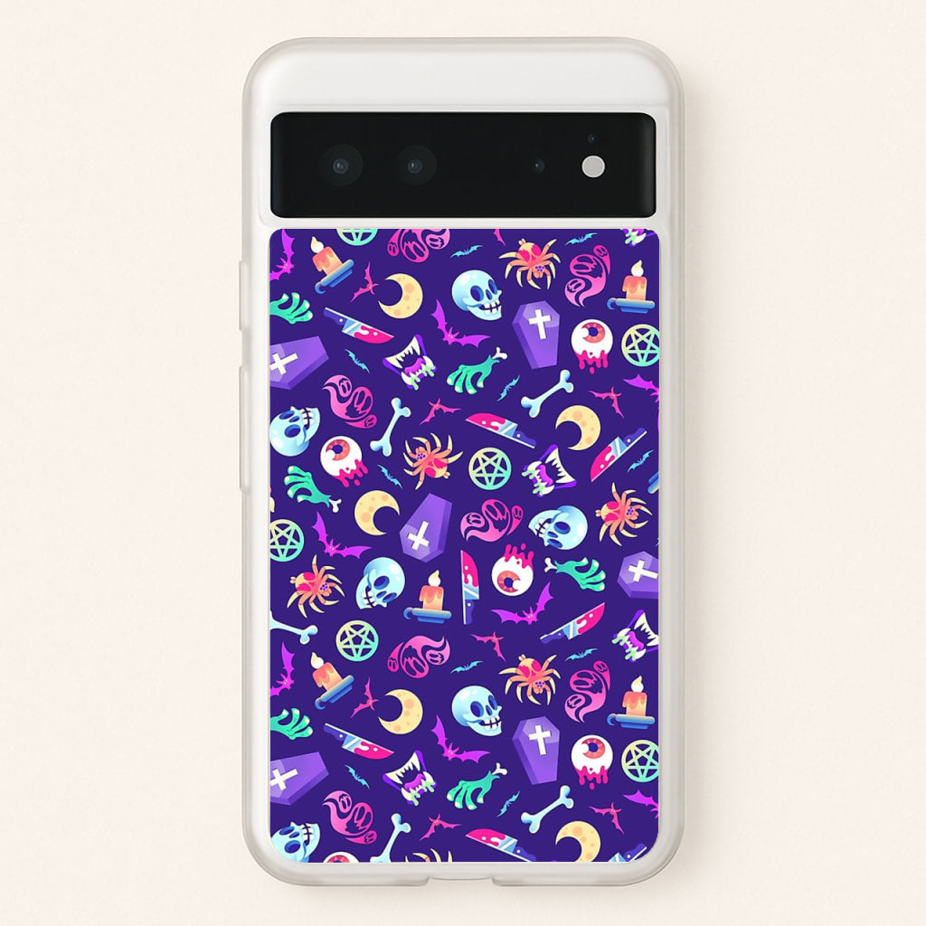 Horroriffic Halloween Pattern - Phone Case for Google Pixel 6
