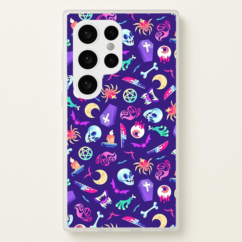 Horroriffic Halloween Pattern - Phone Case for Galaxy S24 Ultra