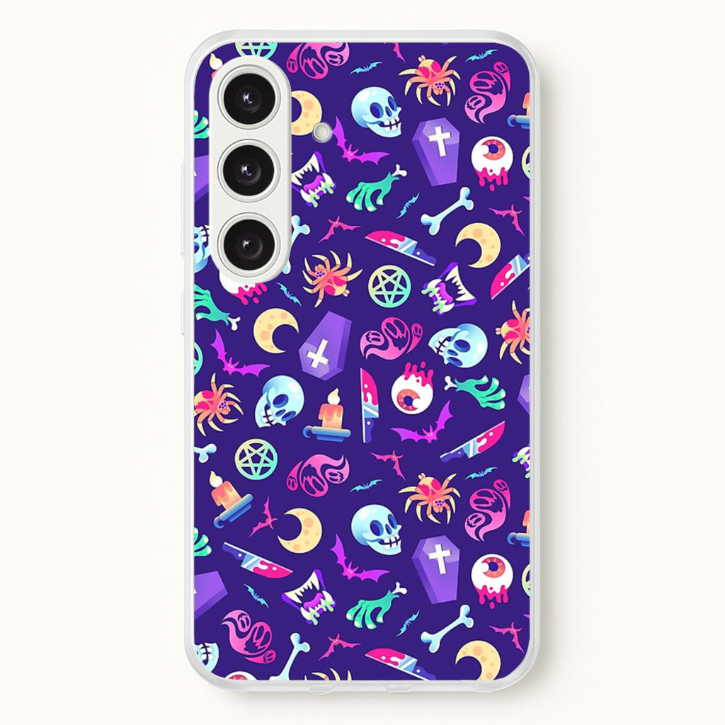 Horroriffic Halloween Pattern - Phone Case for Galaxy S25 Plus