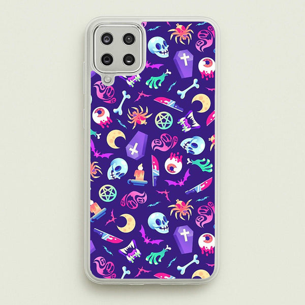 Horroriffic Halloween Pattern - Phone Case for Galaxy A12