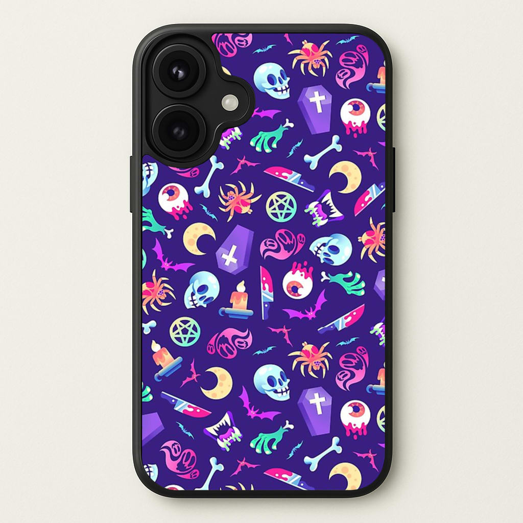 Horroriffic Halloween Pattern Phone Case for iPhone 17