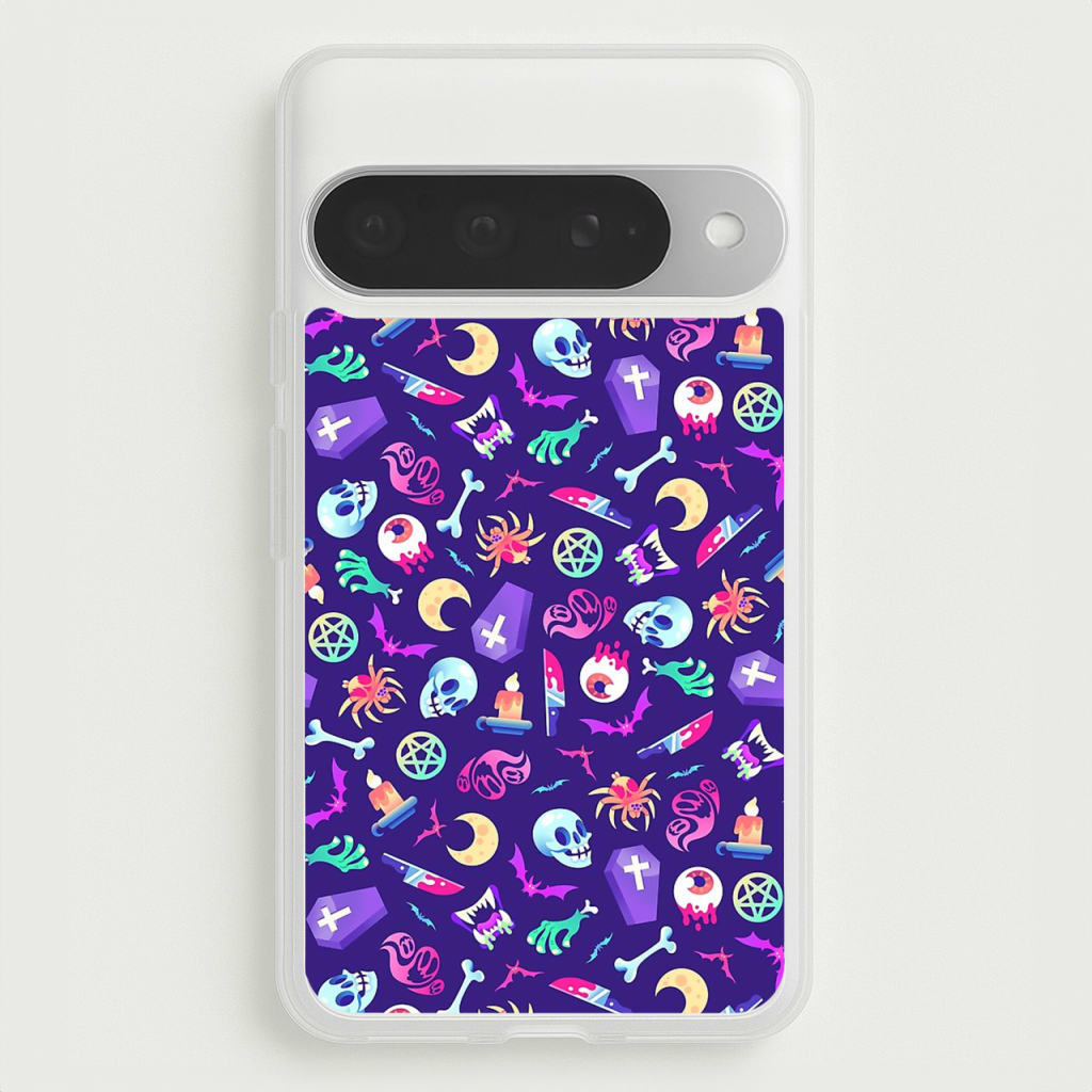 Horroriffic Halloween Pattern Phone Case for Google Pixel 10 Pro XL