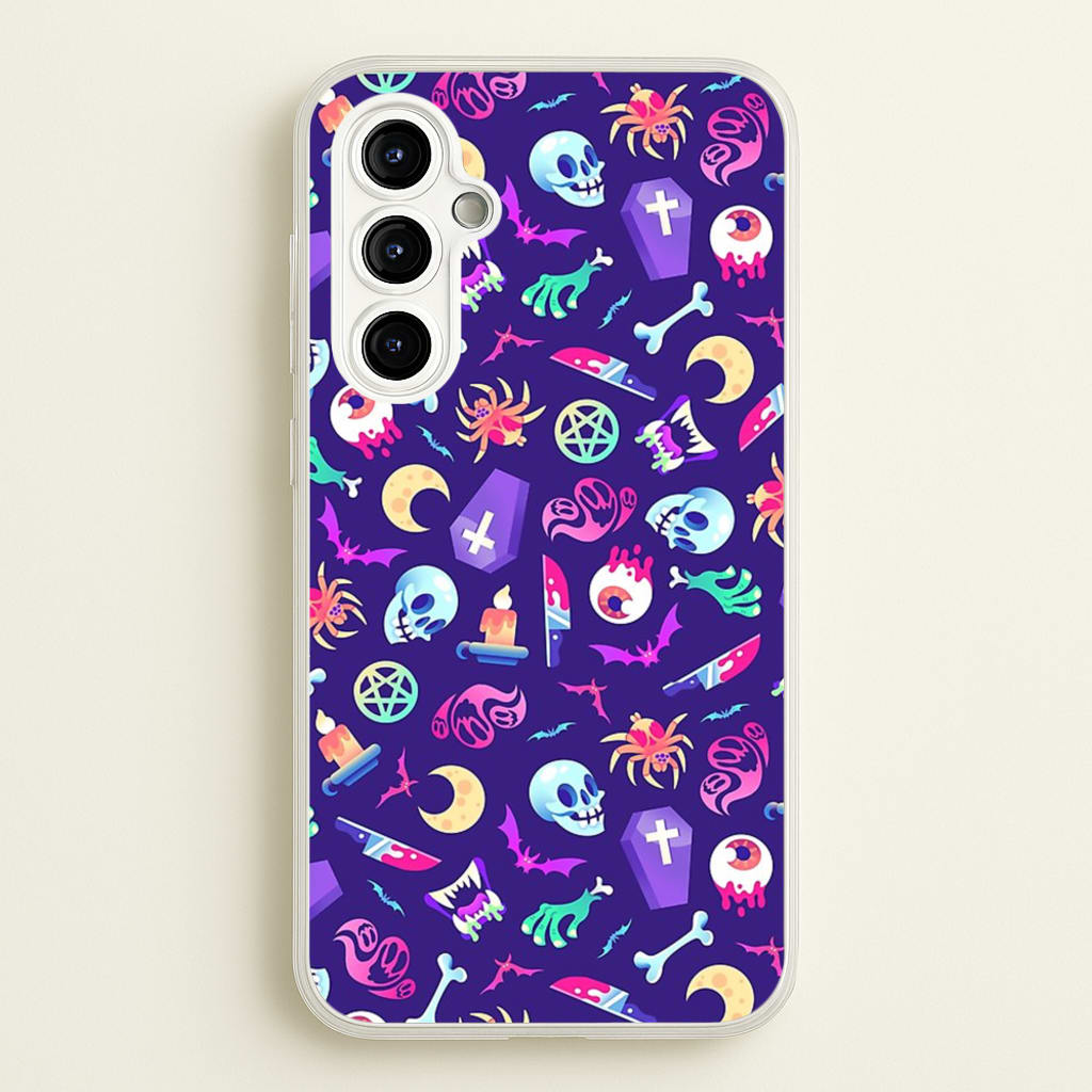Horroriffic Halloween Pattern - Phone Case for Galaxy A54