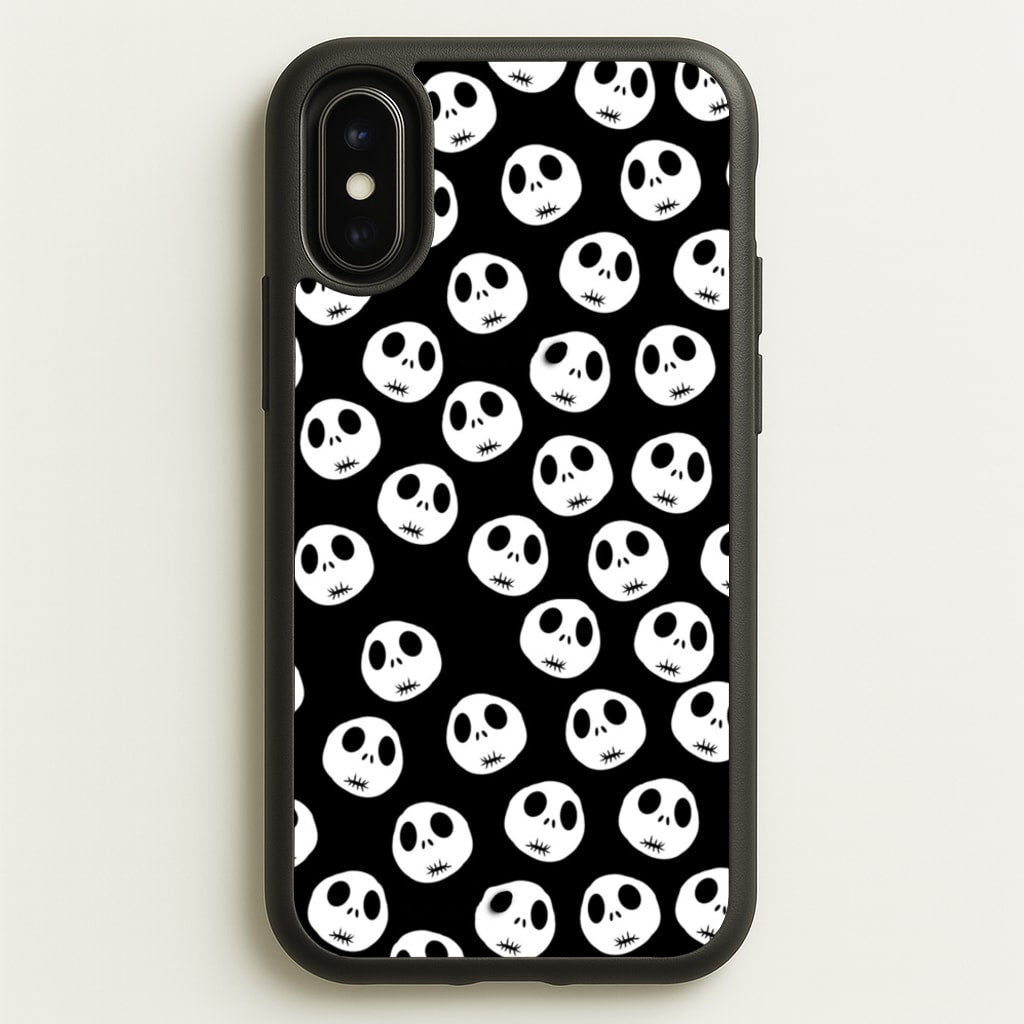Jack Skellington Pattern - TNBC - Christmas Phone Case for iPhone X / XS