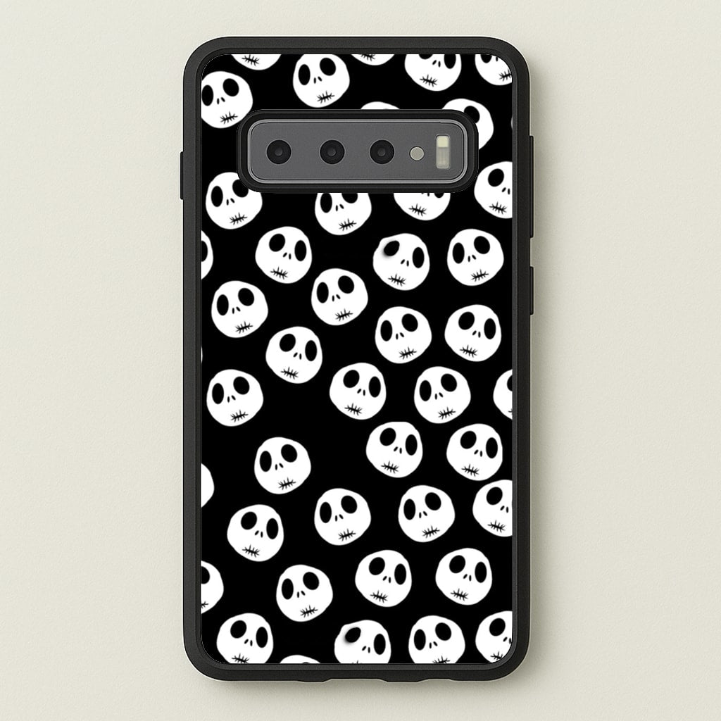 Jack Skellington Pattern - TNBC - Christmas Phone Case for Galaxy S10