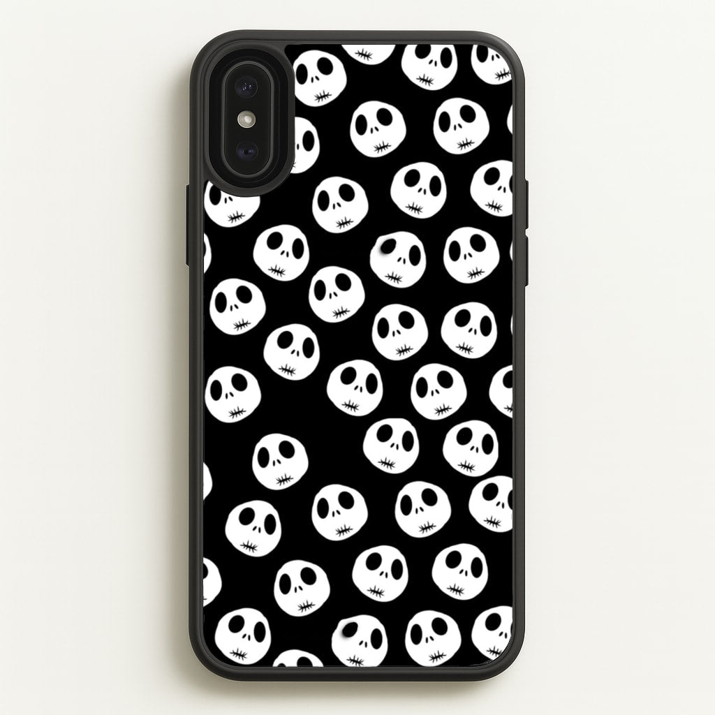 Jack Skellington Pattern - TNBC - Christmas Phone Case for iPhone XS Max