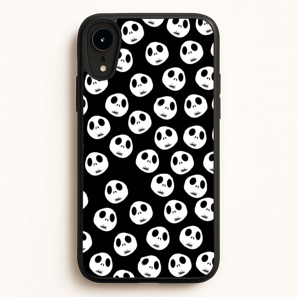 Jack Skellington Pattern - TNBC - Christmas Phone Case for iPhone XR