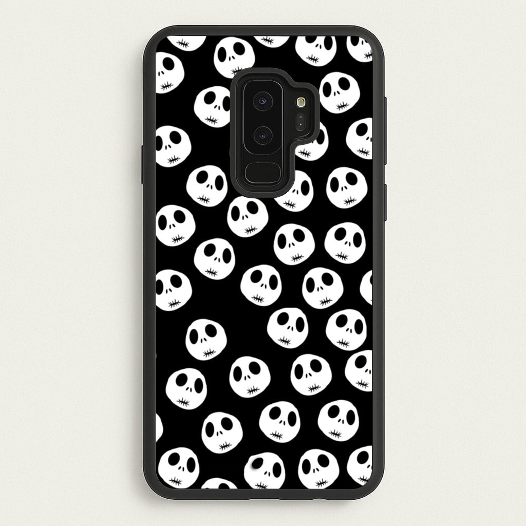Jack Skellington Pattern - TNBC - Christmas Phone Case for Galaxy S9 Plus