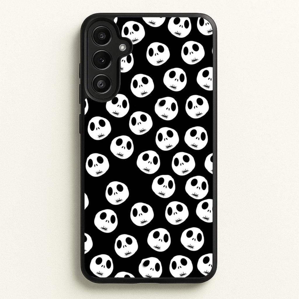 Jack Skellington Pattern - TNBC - Christmas Phone Case for Galaxy A34