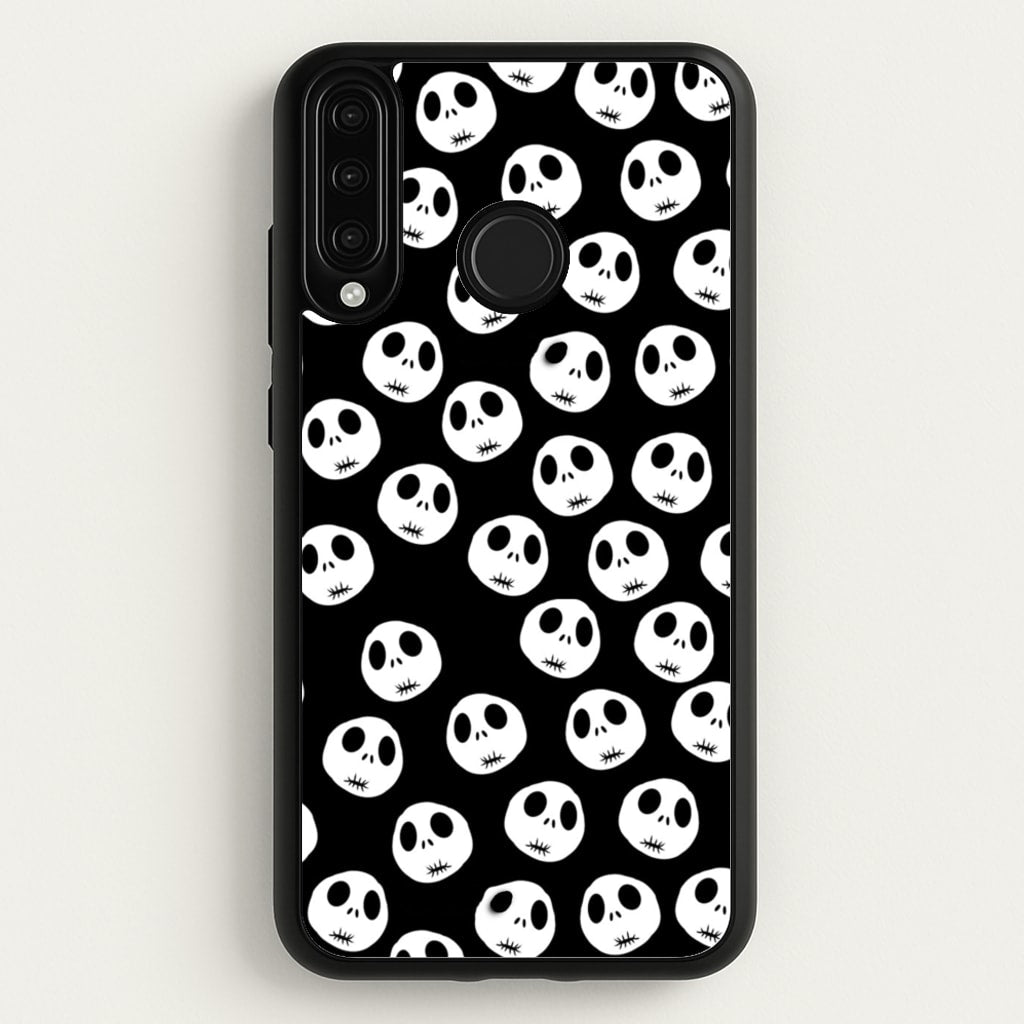 Jack Skellington Pattern - TNBC - Christmas Phone Case for Huawei P30 Lite