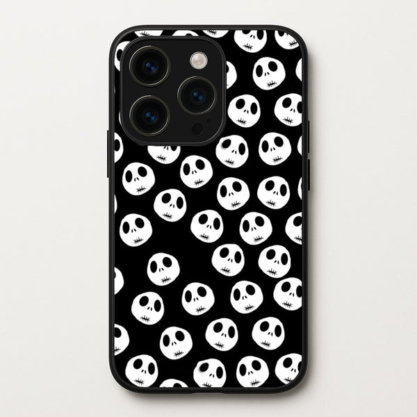 Jack Skellington Pattern - TNBC - Christmas Phone Case for iPhone 15 Pro